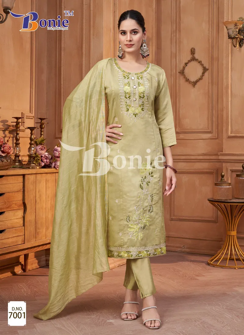 Bonie Chavi Vol 7 Embroidered Silk Kurti Bottom With Dupatta Collection Catalog